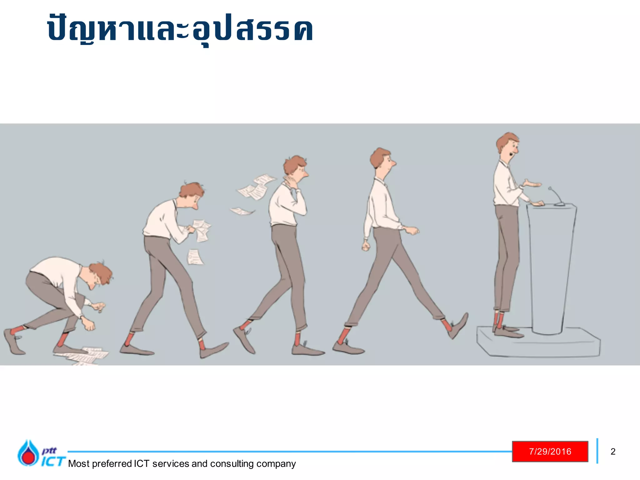 2
Most preferred ICT services and consulting company
7/29/2016
ปัญหาและอุปสรรค
 