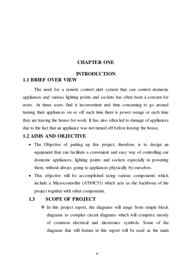Remote controlled home appliances project report Remote controlled home appliances project report
