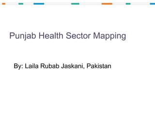 Punjab Health Sector Mapping
By: Laila Rubab Jaskani, Pakistan
 