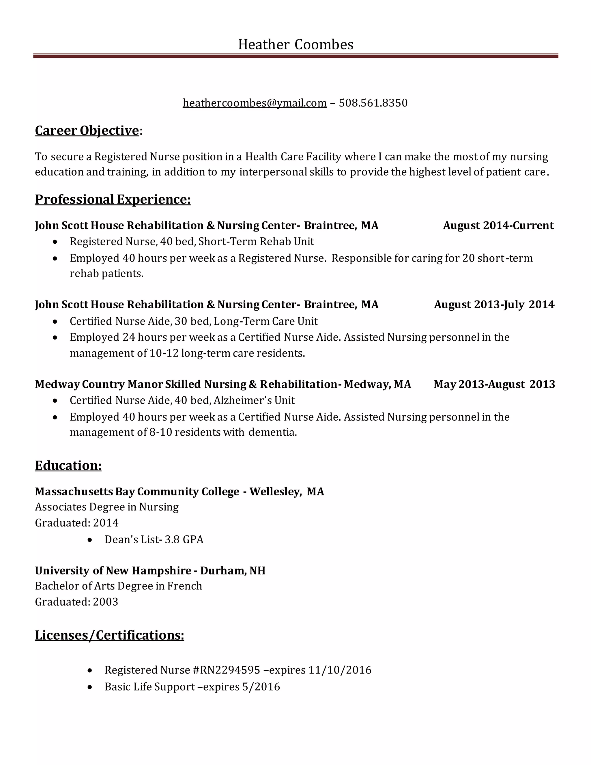 eportfolio resume PDF