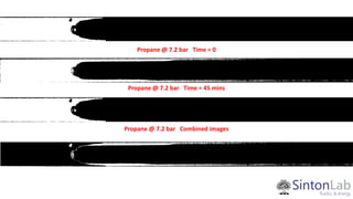 Propane @ 7.2 bar Time = 0
Propane @ 7.2 bar Time = 45 mins
Propane @ 7.2 bar Combined images
 