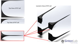 Top View of PVT cell
Top View of PVT cell
Isometric View of PVT cell
 