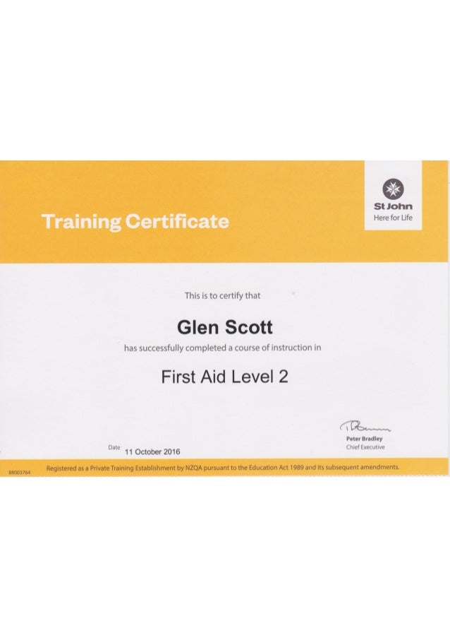 20161012 St John's First Aid Level 2