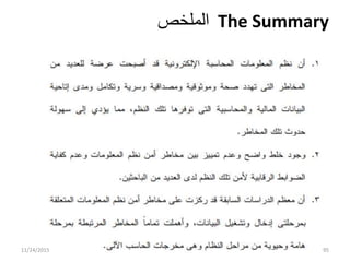 ‫الملخص‬ The Summary
11/24/2015 95
 