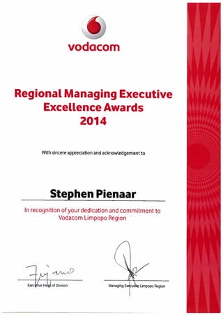 Regional Excellence Award - HSE