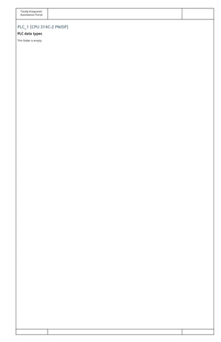 Totally Integrated
Automation Portal
PLC_1 [CPU 314C-2 PN/DP]
PLC data types
This folder is empty.
 