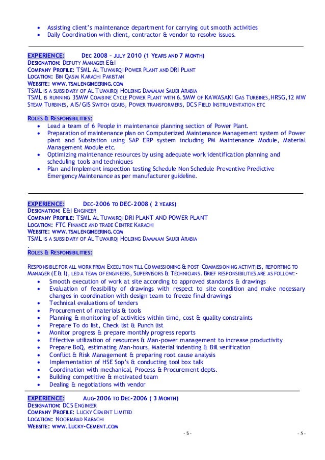 Roles And Responsibilities Of Electrical Engineer In Cement Plant