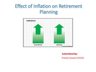 Effect of Inflation on Retirement
Planning
Submitted By:
Pranjal Jaiswal (11515)
 
