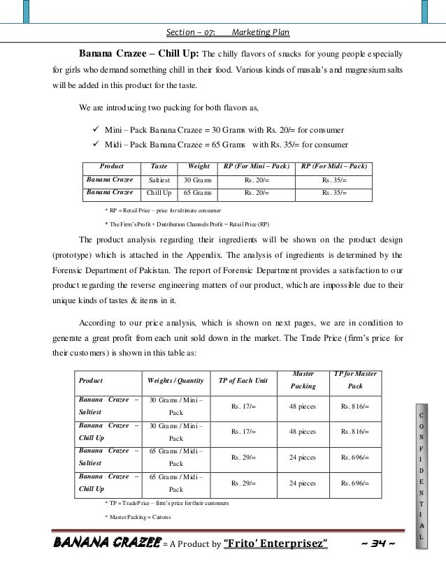 Financial plan of banana chips image