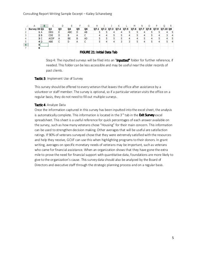consulting writing sample