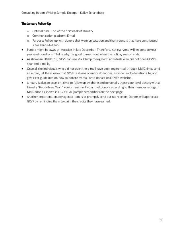consulting writing sample