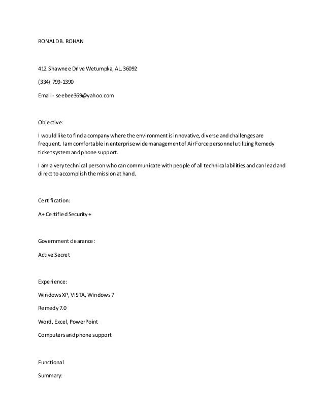 RONALD B Rohan Resume Revised 12 Jul 2016