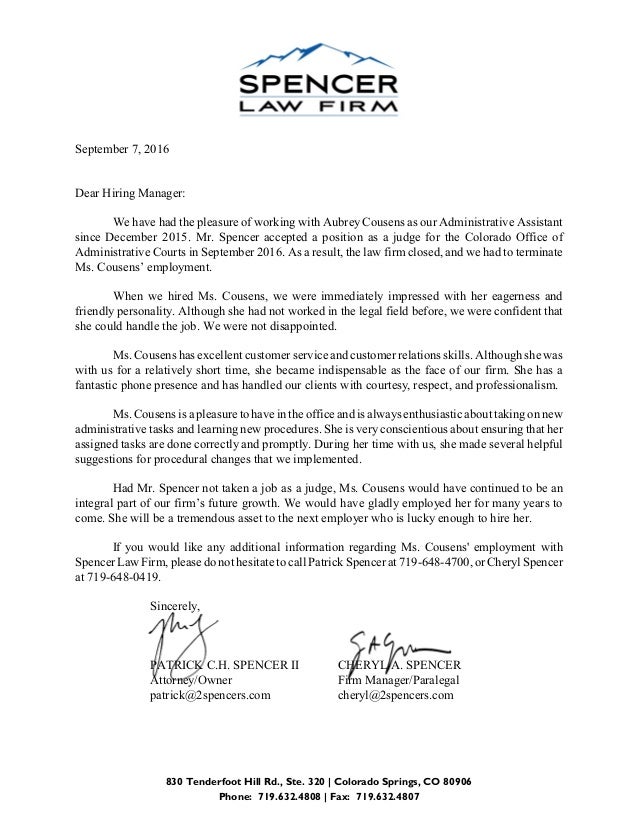 recommendation letter recommendation letter for paralegal