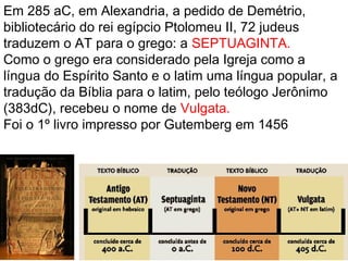 Cultura e profissão dos escritores da bíblia.
Amós era agricultor e pastor de gado, Davi rei, Lucas
médico, Paulo fabricante de tendas e intelectual, João e
Pedro pescadores,... e
Deus ( Ex 31.18; 24.12).
Os livros harmonizam-se entre si, justamente porque o
Espírito Santo dirigiu o escritor de cada livro da Bíblia.
Do mesmo modo o Espírito
Santo nos auxilia na apreensão
da mensagem de Deus a cada
leitura que dela fazemos.
O Autor da Bíblia é DEUS
(Jr 36.1,2).
 