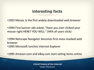 A brief history of the Internet | PPSX