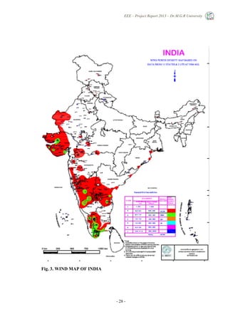 EEE – Project Report 2013 – Dr.M.G.R University
- 28 -
Fig. 3. WIND MAP OF INDIA
 