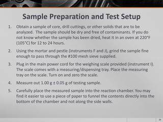 Training Outline HMLS Auto Calcimeter | PDF