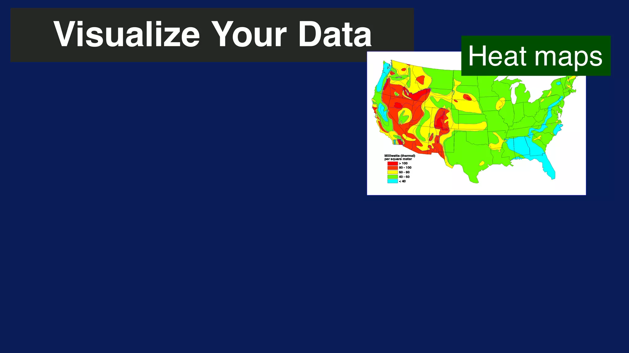 Visualize Your Data
Heat maps