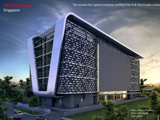 The worlds first Uptime Institute certified Tier III & Tier IV data centreTelin Data Centre
Singapore
Role : Project Director
Firm : Meinhardt
Year : 2014
 