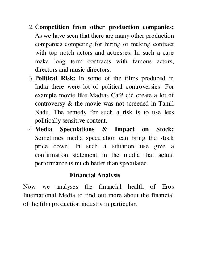 Film production essay