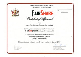 fair share certificate 