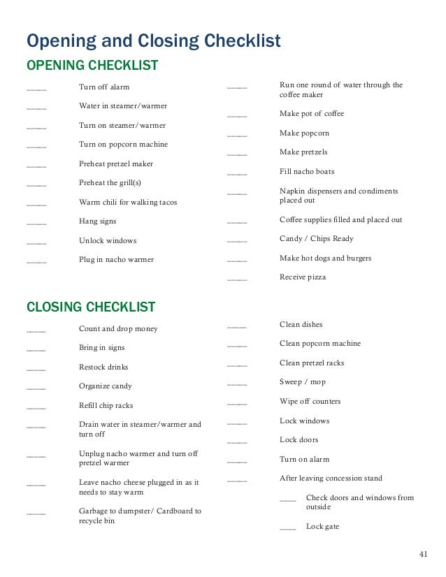 Concession Stand Manual (Revision)