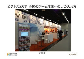 ビジネスエリア：各国のゲーム産業への力の入れ方	
  




            オランダ	
 