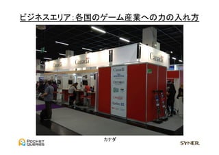 ビジネスエリア：各国のゲーム産業への力の入れ方	
  




            カナダ	
 