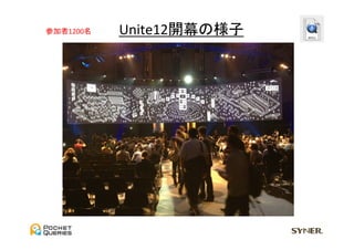 参加者1200名	
   Unite12開幕の様子	
 