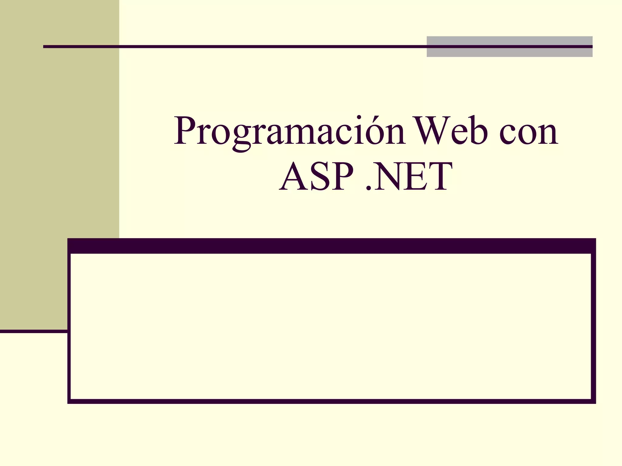 Programación Web con ASP .NET 