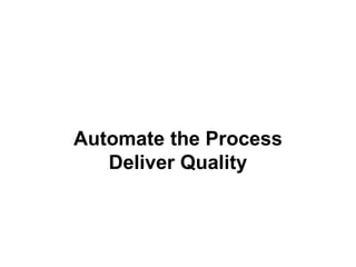 Professional – Multilingual – Service Oriented
Automate the Process
Deliver Quality
 