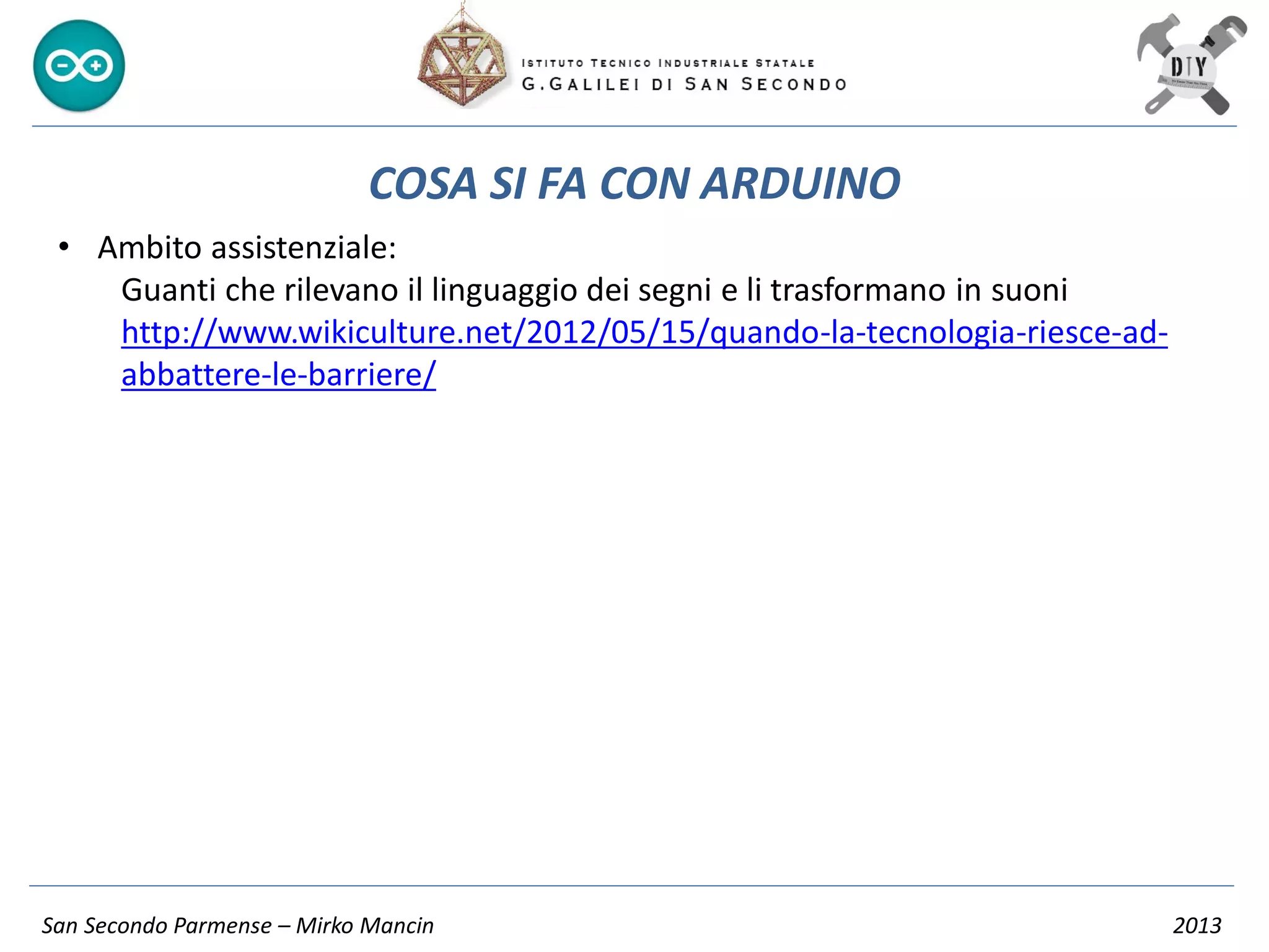 Lezione introduttiva su Arduino | PDF