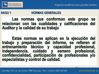 NAGU 1 NORMAS GENERALES
 