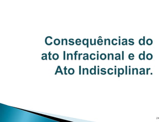 Consequências do ato Infracional e do Ato Indisciplinar.24
