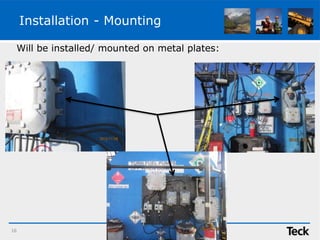 Installation - Mounting
Will be installed/ mounted on metal plates:
16
 