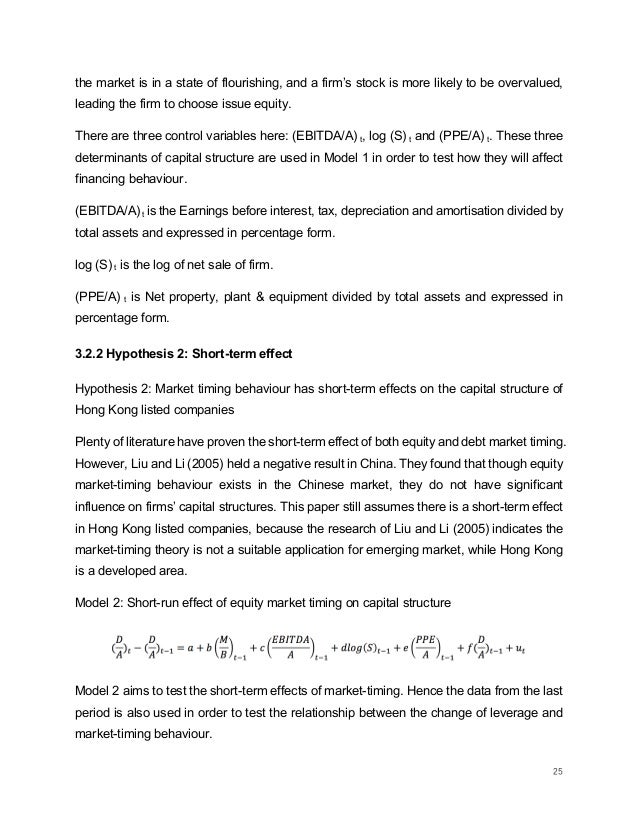 market timing and capital structure for Capital structure and financial performance: evidence from firms operating to explain capital structure: “the market timing capital structure and. market timing and capital structure for Capital structure and financial performance: evidence from firms operating to explain capital structure: “the market timing capital structure and.