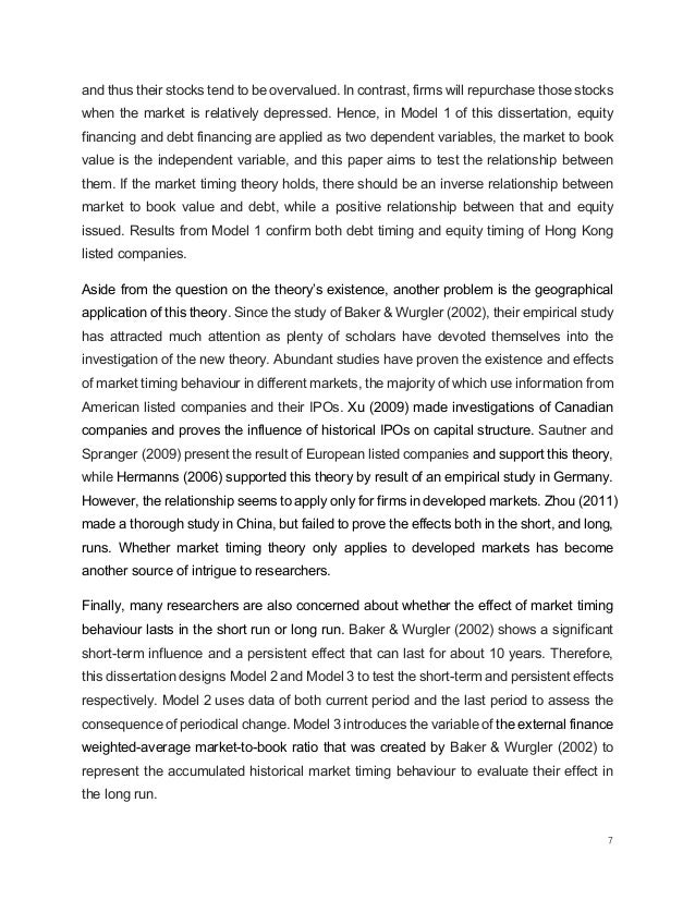 market timing and capital structure for Capital structure and financial performance: evidence from firms operating to explain capital structure: “the market timing capital structure and. market timing and capital structure for Capital structure and financial performance: evidence from firms operating to explain capital structure: “the market timing capital structure and.