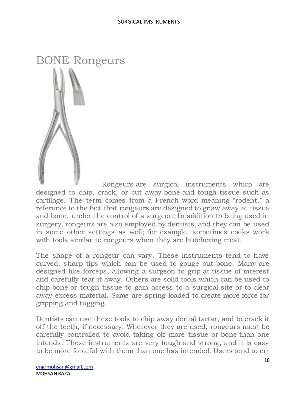 SURGICAL INSTRUMENTS BOOK