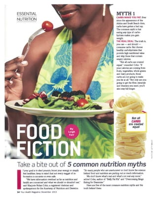 Food Fiction, Your Health