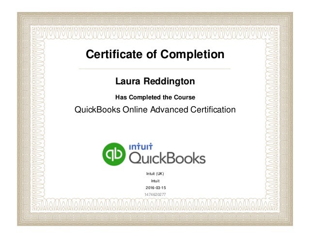 quickbooks certification