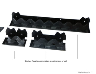 7GSky Plant Systems, Inc.
Straight Trays to accommodate any dimension of wall
 