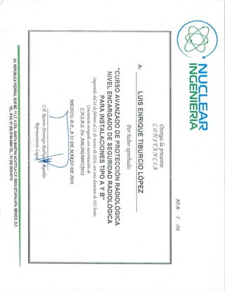 Diploma Encargado de Seguridad Radiológica