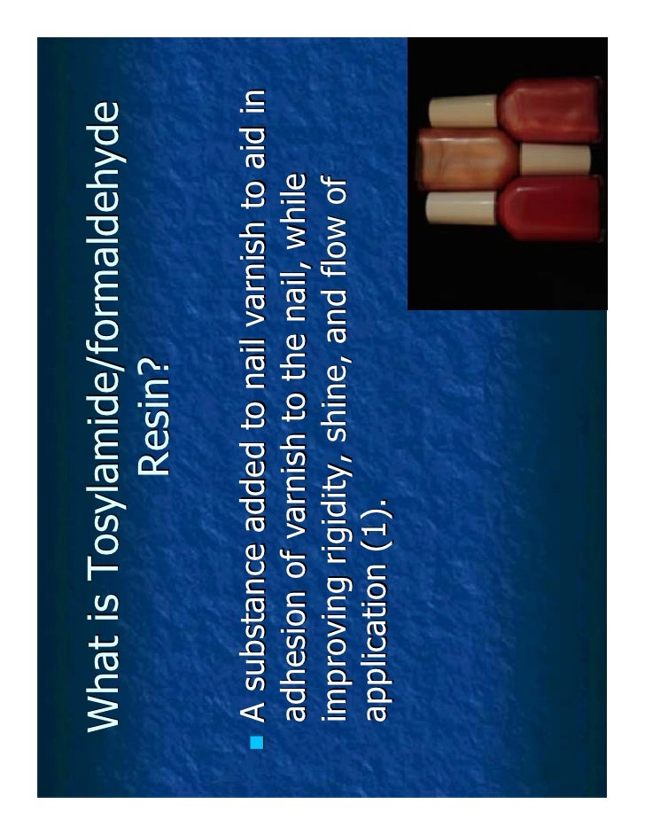 Tosylamide/formaldehyde resin a consideration in the atopic toddler