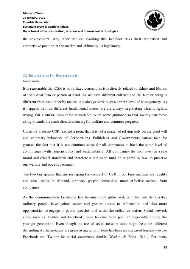 Csr and financial performance thesis picture