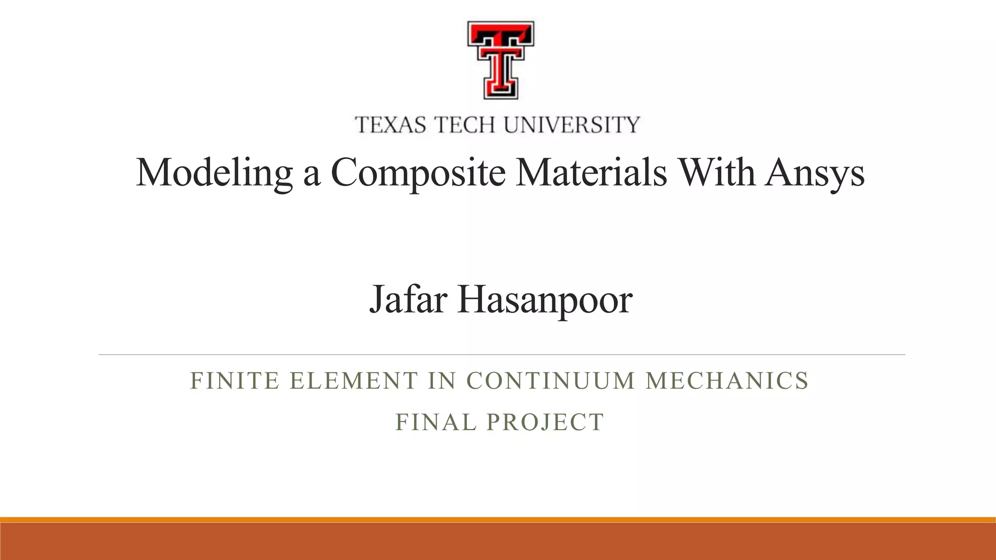Composite Material With Ansys | PPTX