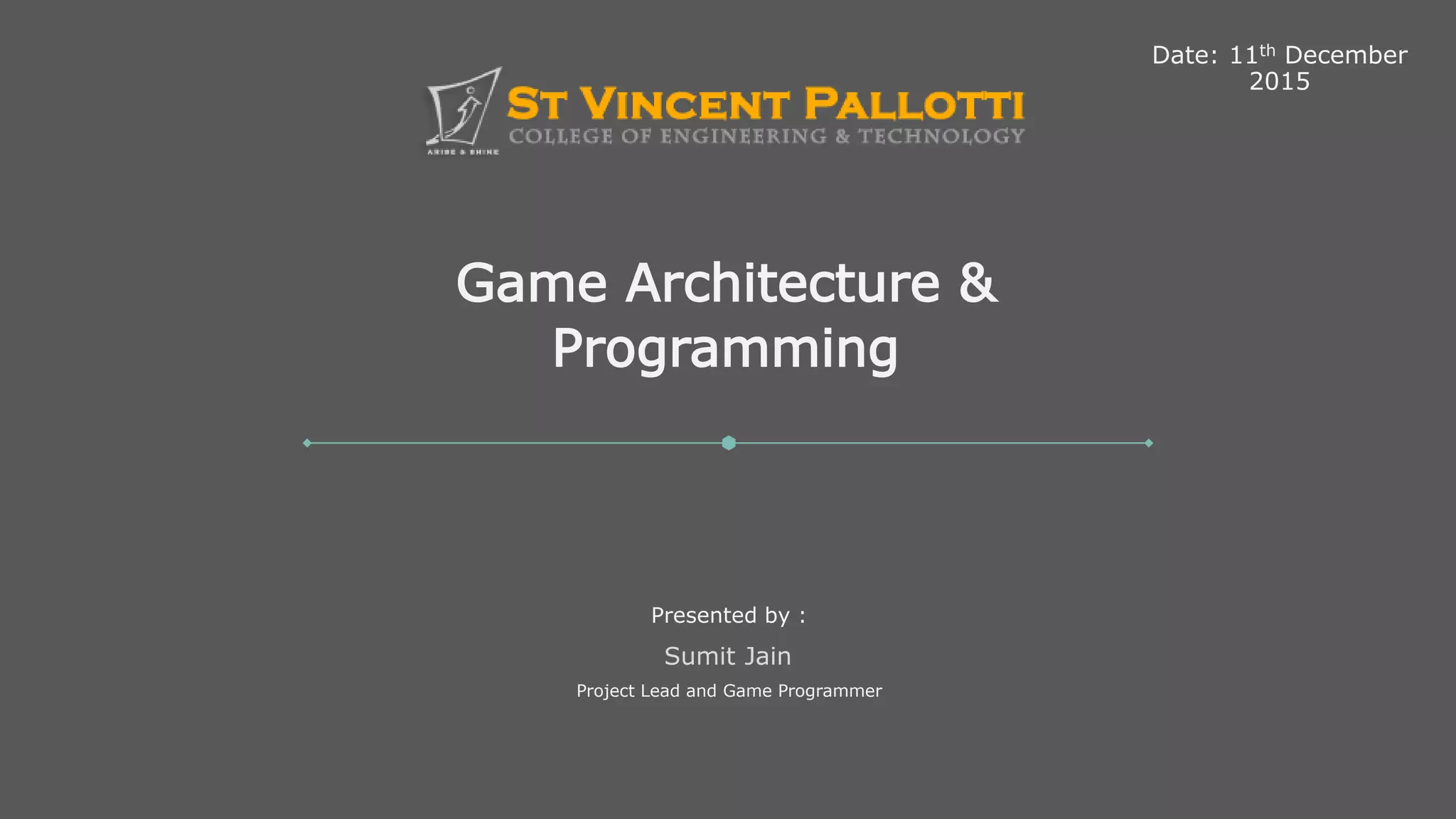 Game Architecture and Programming | PPT
