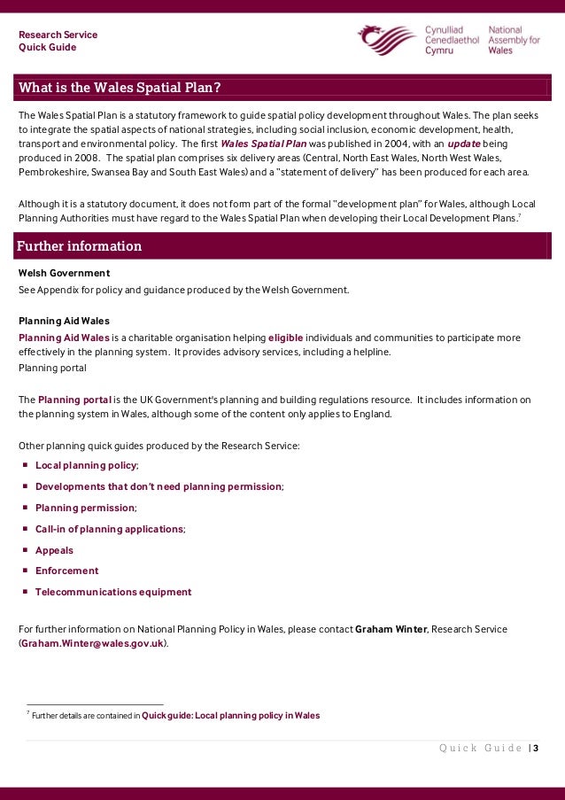 The Planning Series 1 National Planning Policy in Wales
