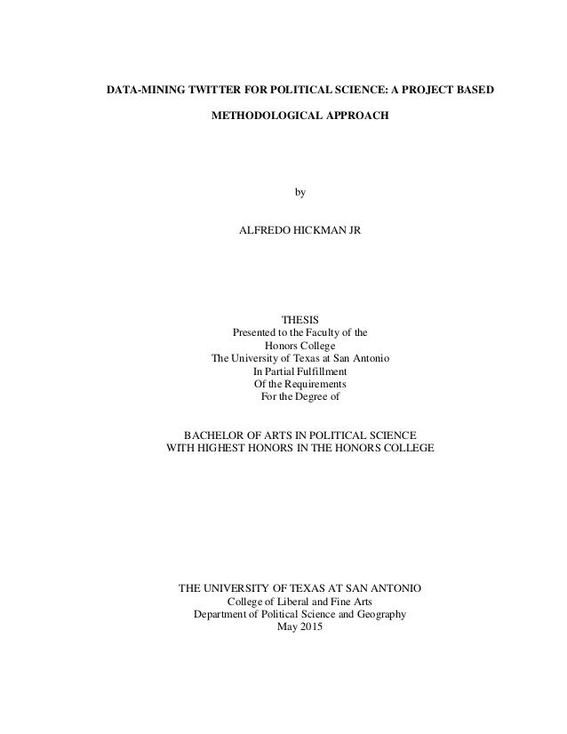 Phd thesis of political science