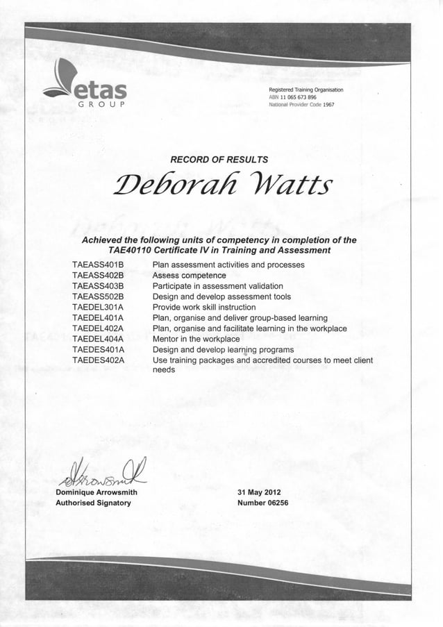 Cert IV PDF