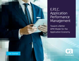 Get Started
E.P.I.C.
Application
Performance
Management
Toward a Better
APM Model for the
Application Economy
 